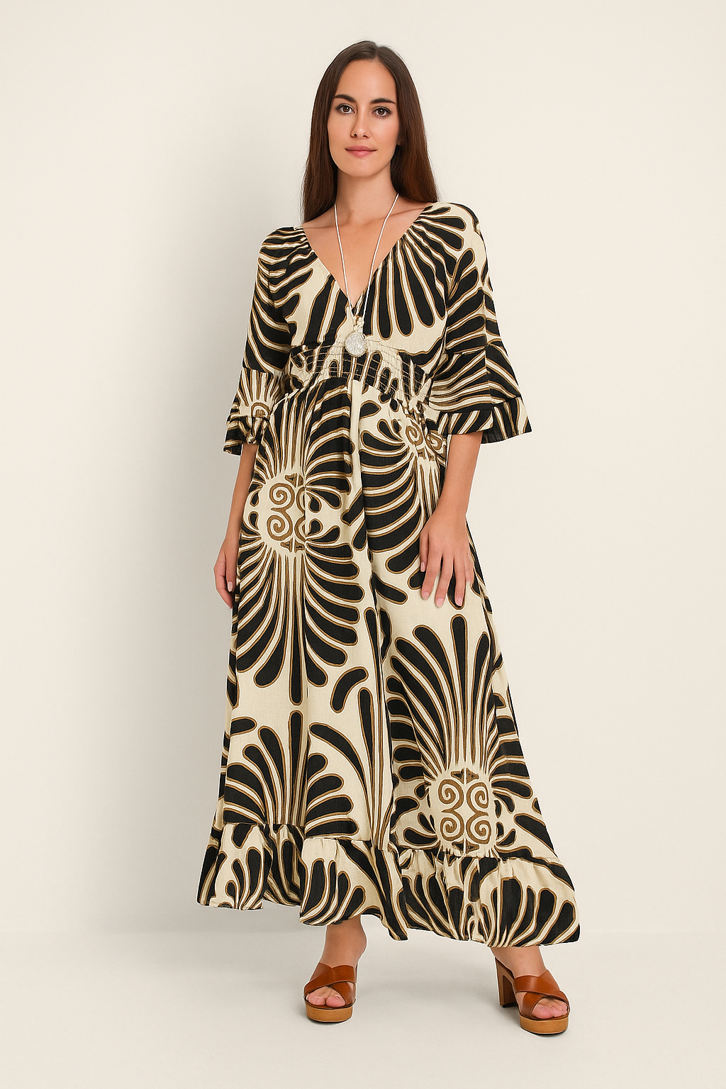 Floral Ruffle Jumpsuit – Vintage-Inspired Style in Lightweight Fabric
