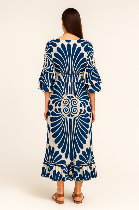 Floral Ruffle Jumpsuit – Vintage-Inspired Style in Lightweight Fabric