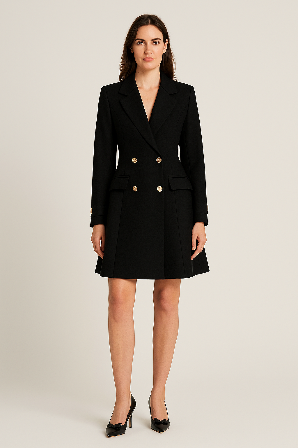 Women’s Trench Coat – Tailored Fit – Mid-Length – Double-Breasted Classic