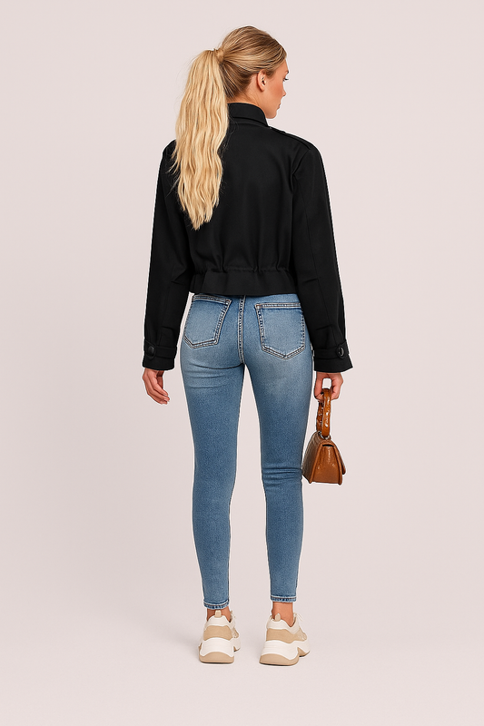 Women’s Utility Jacket – Flap Pockets & Drawstring Hem