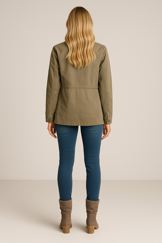 Women’s Utility Cargo Jacket – Relaxed Fit – Multi-Pocket – Everyday Outdoor Essential