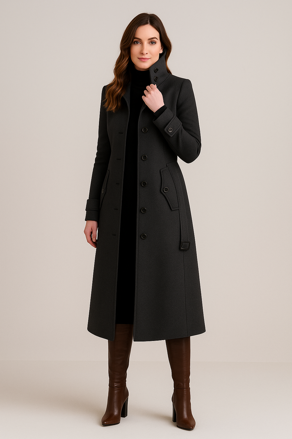 High-Neck Coat – Functional Outerwear