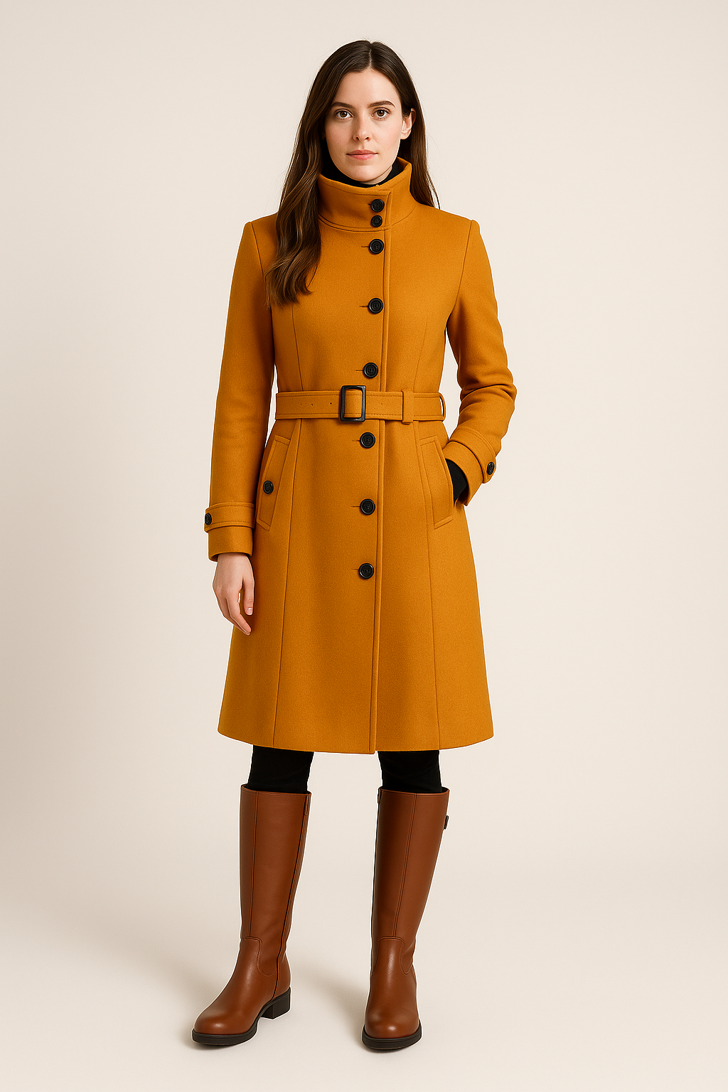 High-Neck Coat – Functional Outerwear