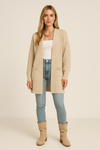 Knit Cardigan Relaxed Fit Herringbone