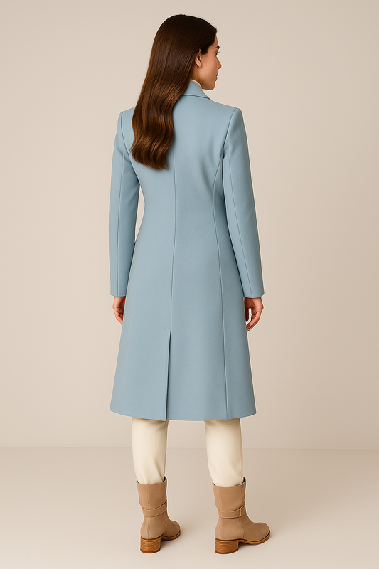 Lapel Collar Coat – Double-Breasted – Fitted