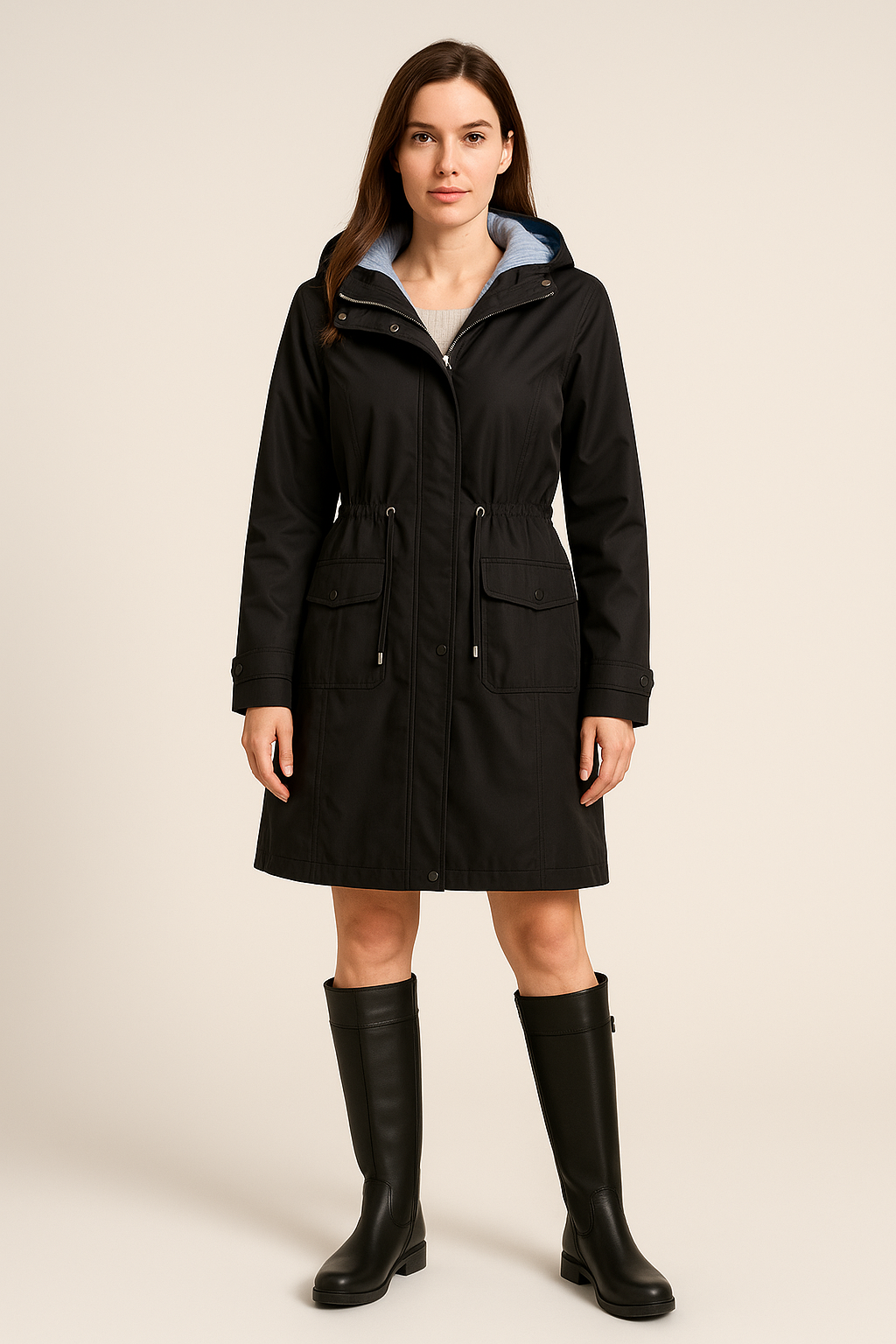 Over-Knee Coat – Adjustable Fit – Long Silhouette