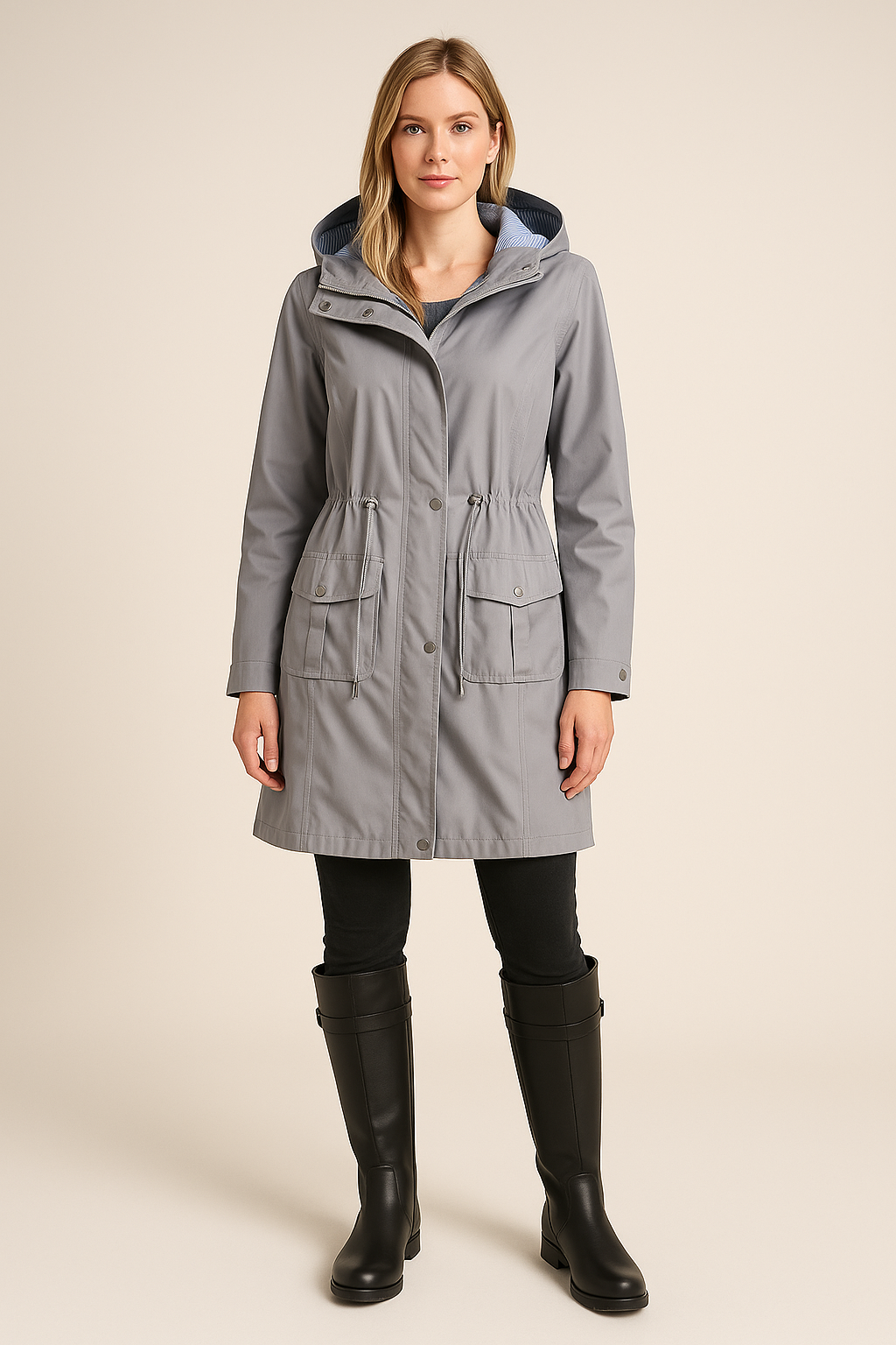 Over-Knee Coat – Adjustable Fit – Long Silhouette