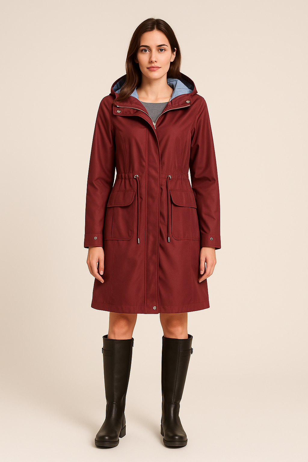 Over-Knee Coat – Adjustable Fit – Long Silhouette