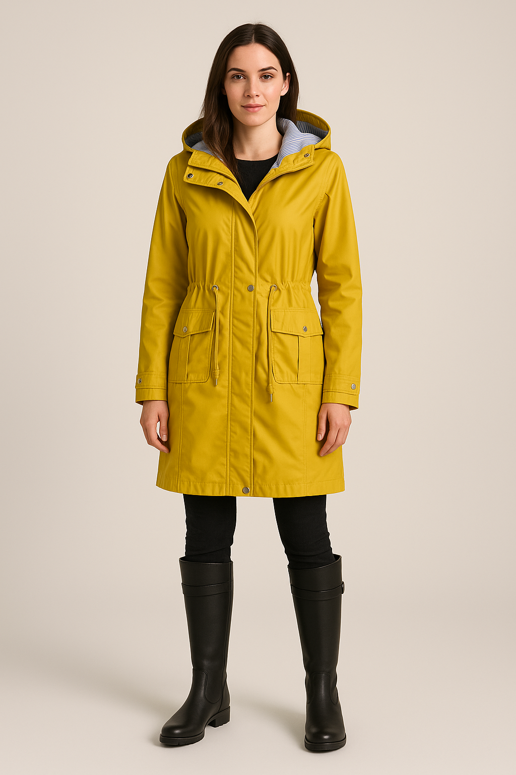 Over-Knee Coat – Adjustable Fit – Long Silhouette