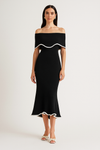 Knit Dress Slim Fit Maxi Cold Shoulder
