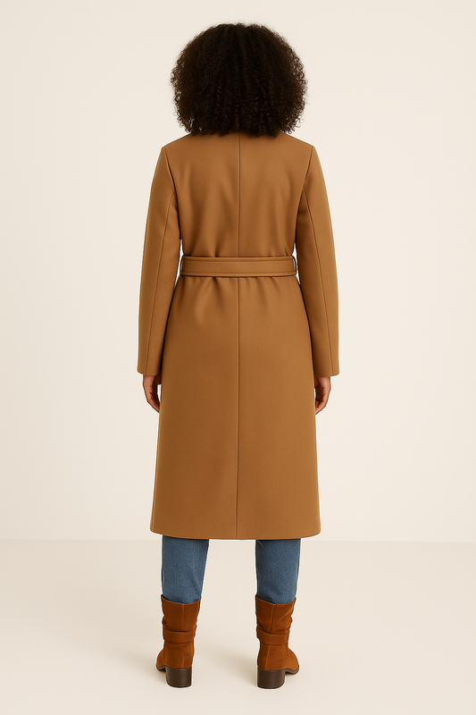 Overcoat – Relaxed Fit – Belted – Double-Breasted