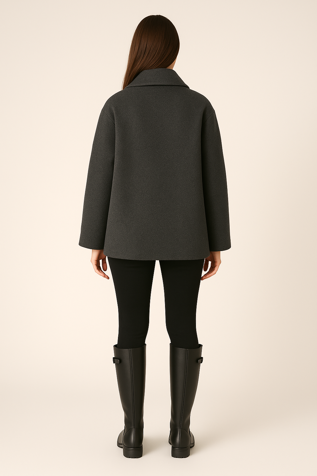 Wrap Coat – Oversized Fit – Shawl Collar – Double-Breasted