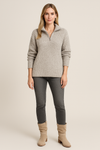 Textured Half Zip Jumper Relaxed