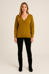 V Neck Jumper Textured Knit Relaxed