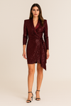 Blazer Dress Lapel Collar Button Slim Sequin
