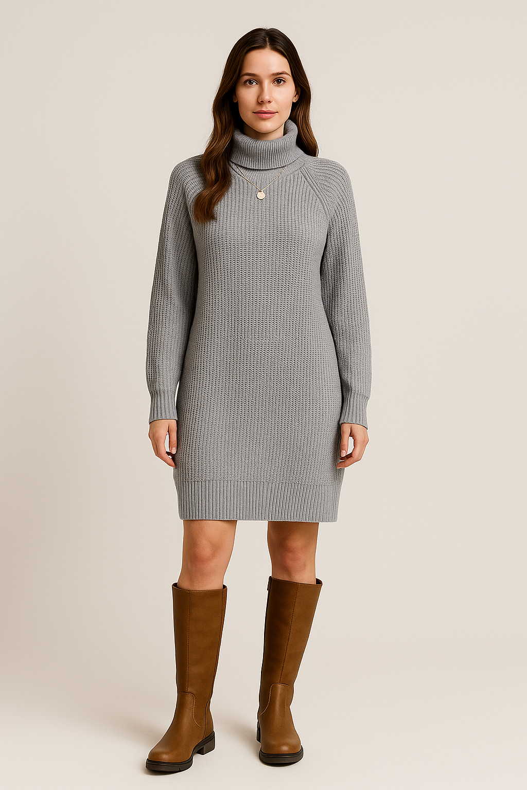 Dress Knitted Elegant Fit Timeless Versatile