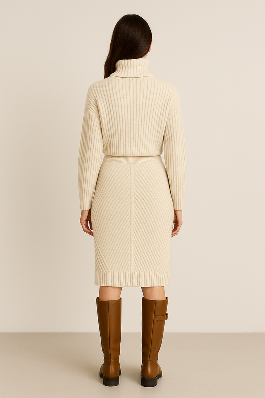 Sweater Dress – Round Neck – Relaxed Fit – Everyday Look – Knee Length