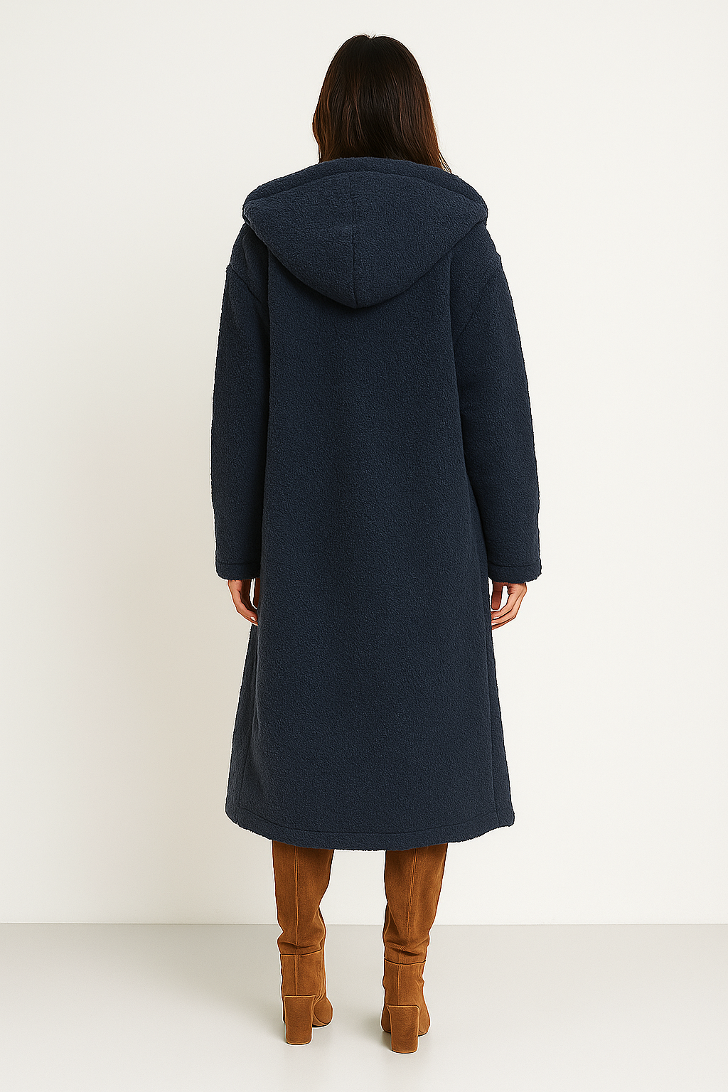 Coat – Long – Hooded – Relaxed Fit – With Pockets