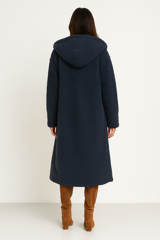 Coat – Long – Hooded – Relaxed Fit – With Pockets
