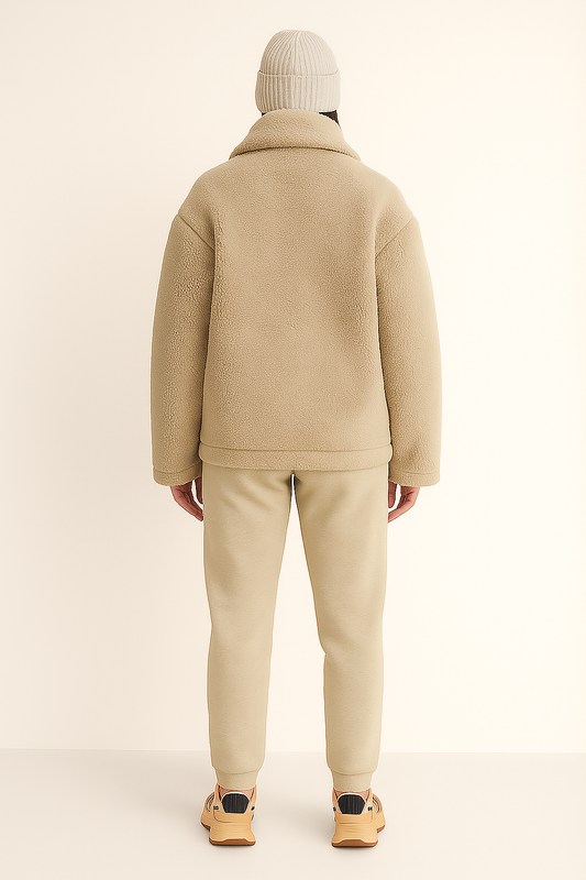 Coat – Zip-Up – Stand Collar – Relaxed Fit – With Pockets