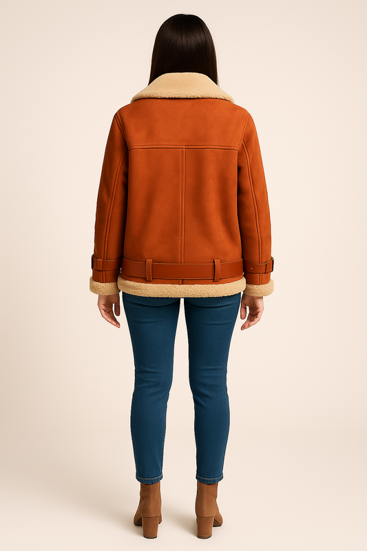 Jacket – Biker Style – Warm Lining – City Look – Zip Closure