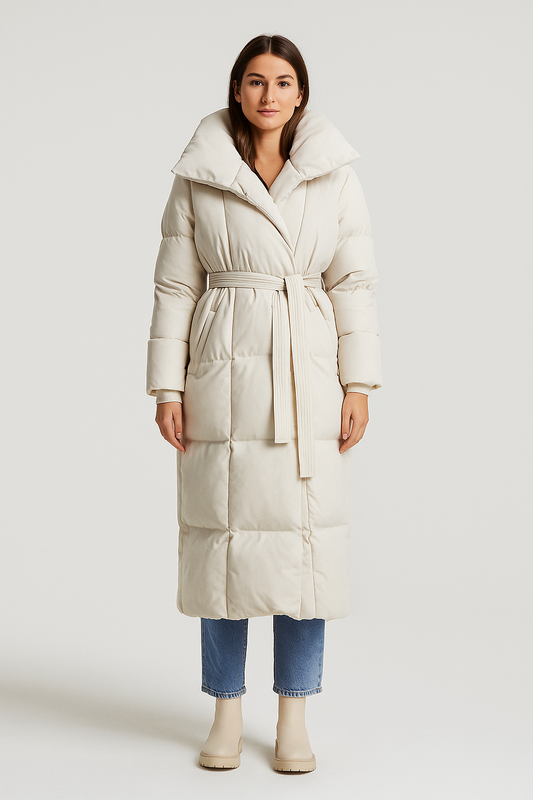 Jacket – Long Fit – Belted Waist – Elegant Design – Cold Season
