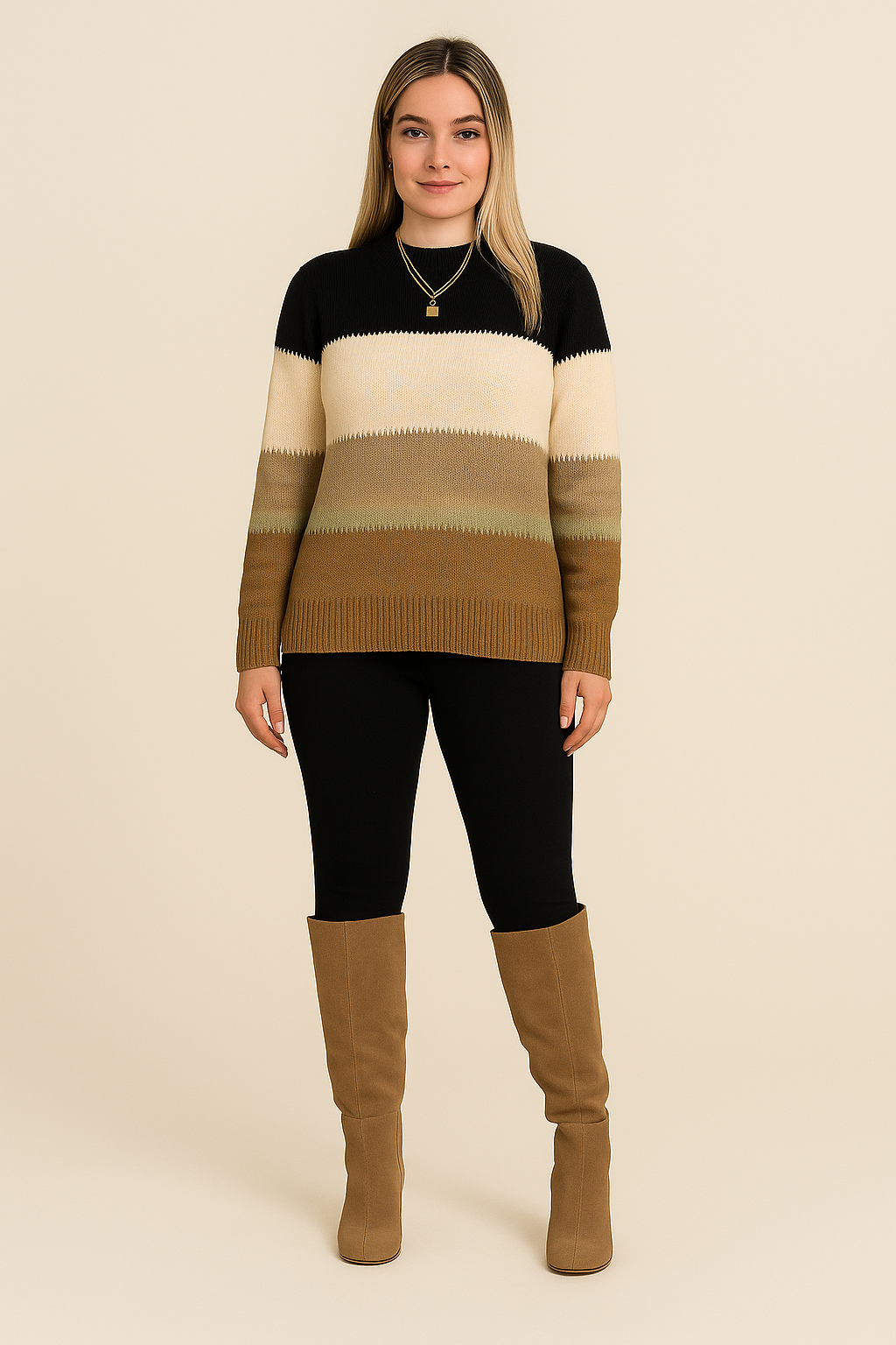 Striped Crew Neck Sweater – Relaxed Fit – Timeless Style