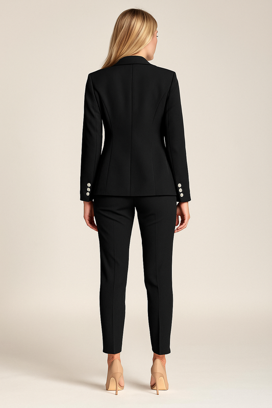 Double-Breasted Women's Suit with Tailored Fit – Timeless Elegance & Modern Structure