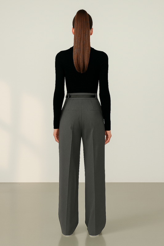 Trousers – High Waist – Long Length – Shift Fit – Woven Fabric