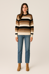 Striped Knitted Sweater Relaxed Fit Classic Pattern