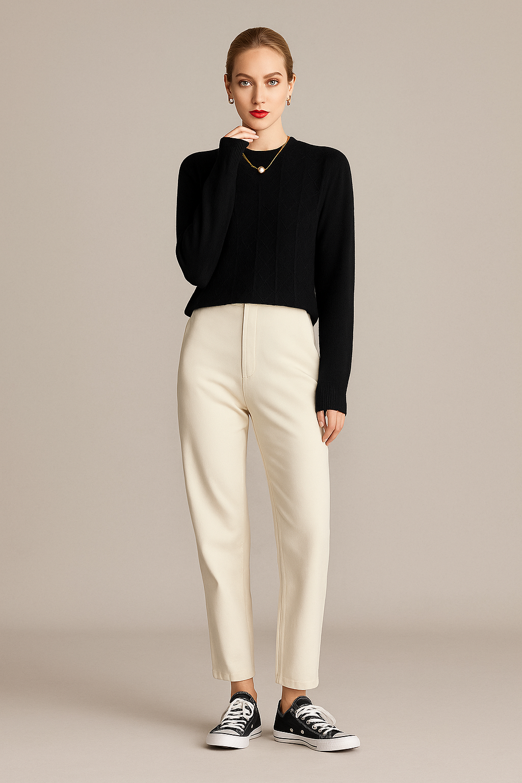 Wool Knit Sweater Women Soft Lightweight Warm
