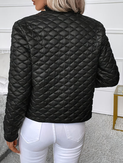 Women's Cropped Diamond-Quilted Jacket