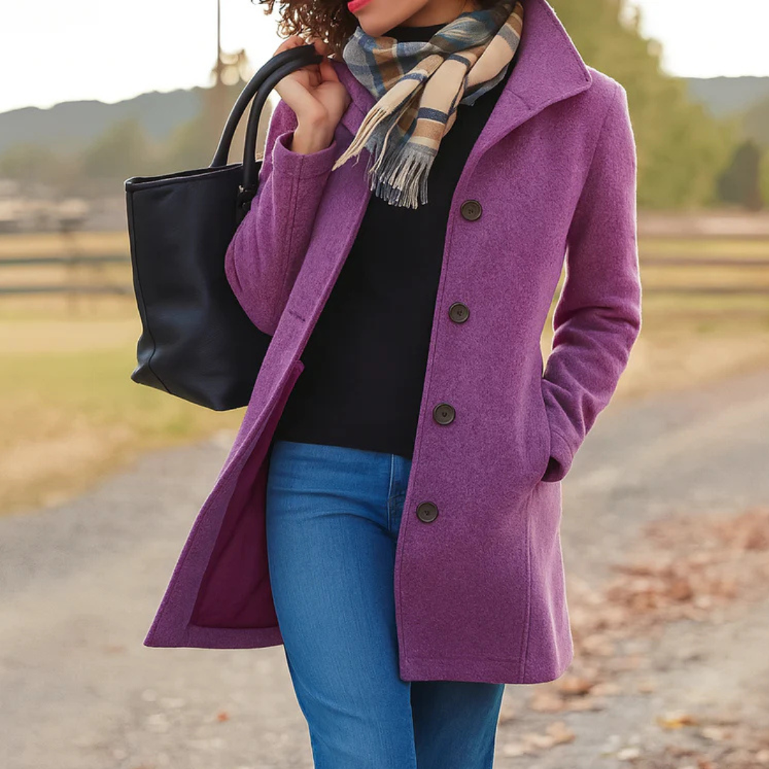 Women's Single Breasted Tailored Winter Coat