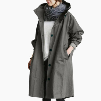 Women's Longline Button-Up Street Style Coat