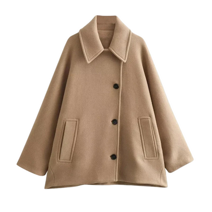 Women's Oversized Asymmetric Button Jacket