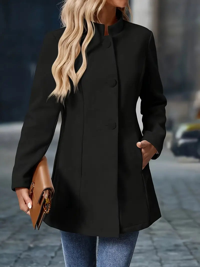 Women's Tailored Stand Collar Coat