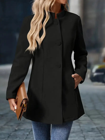 Women's Tailored Stand Collar Coat