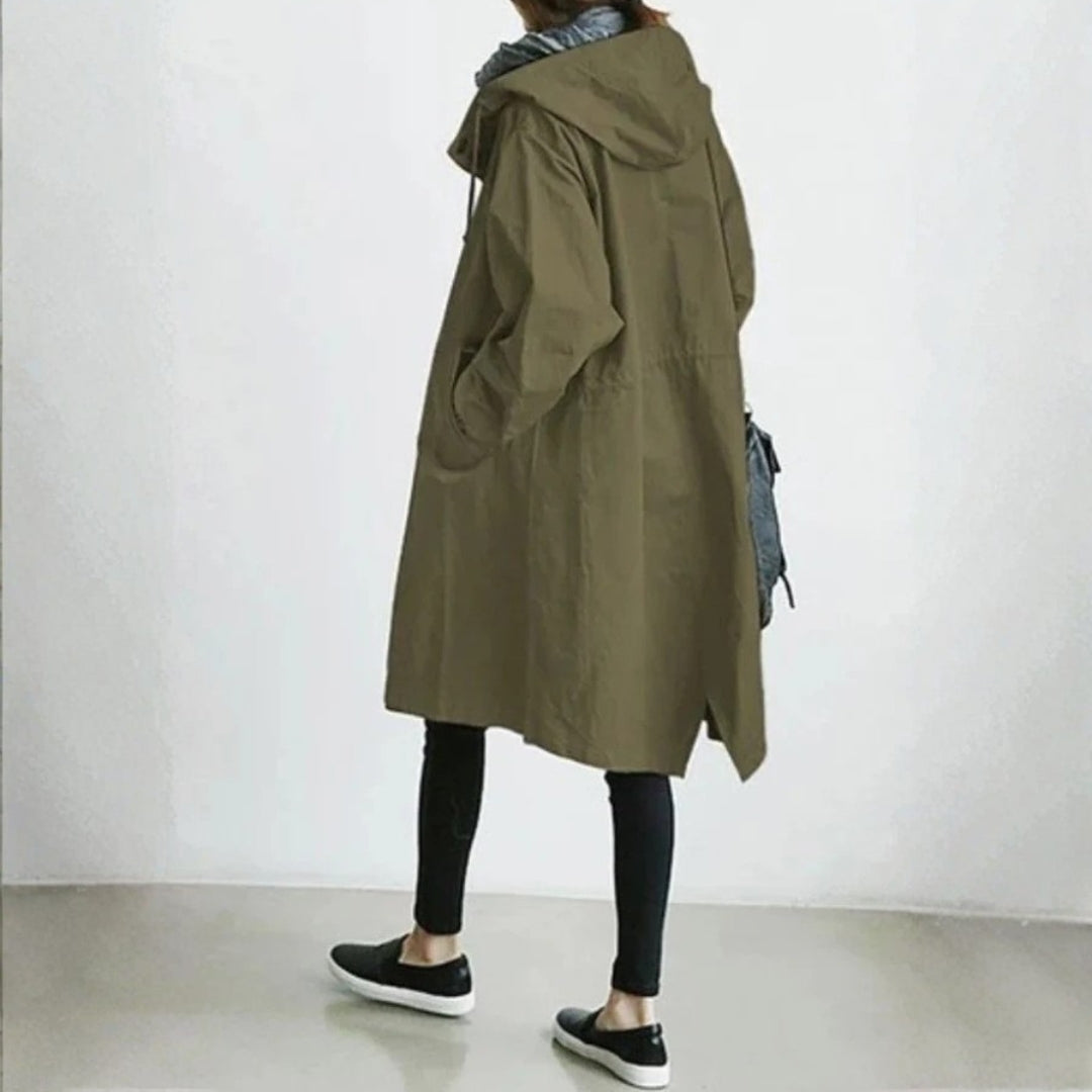 Women's Longline Button-Up Street Style Coat
