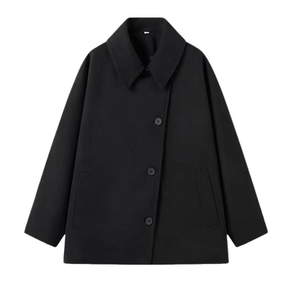 Women's Oversized Asymmetric Button Jacket