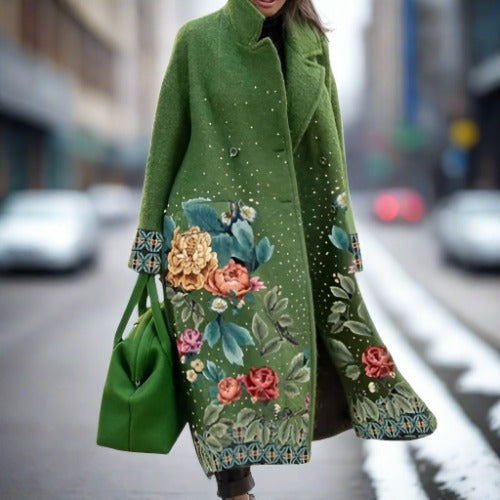 Women's Printed Oversized Longline Coat