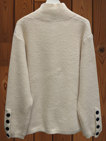 Women's High-Neck Button Cardigan with Pockets