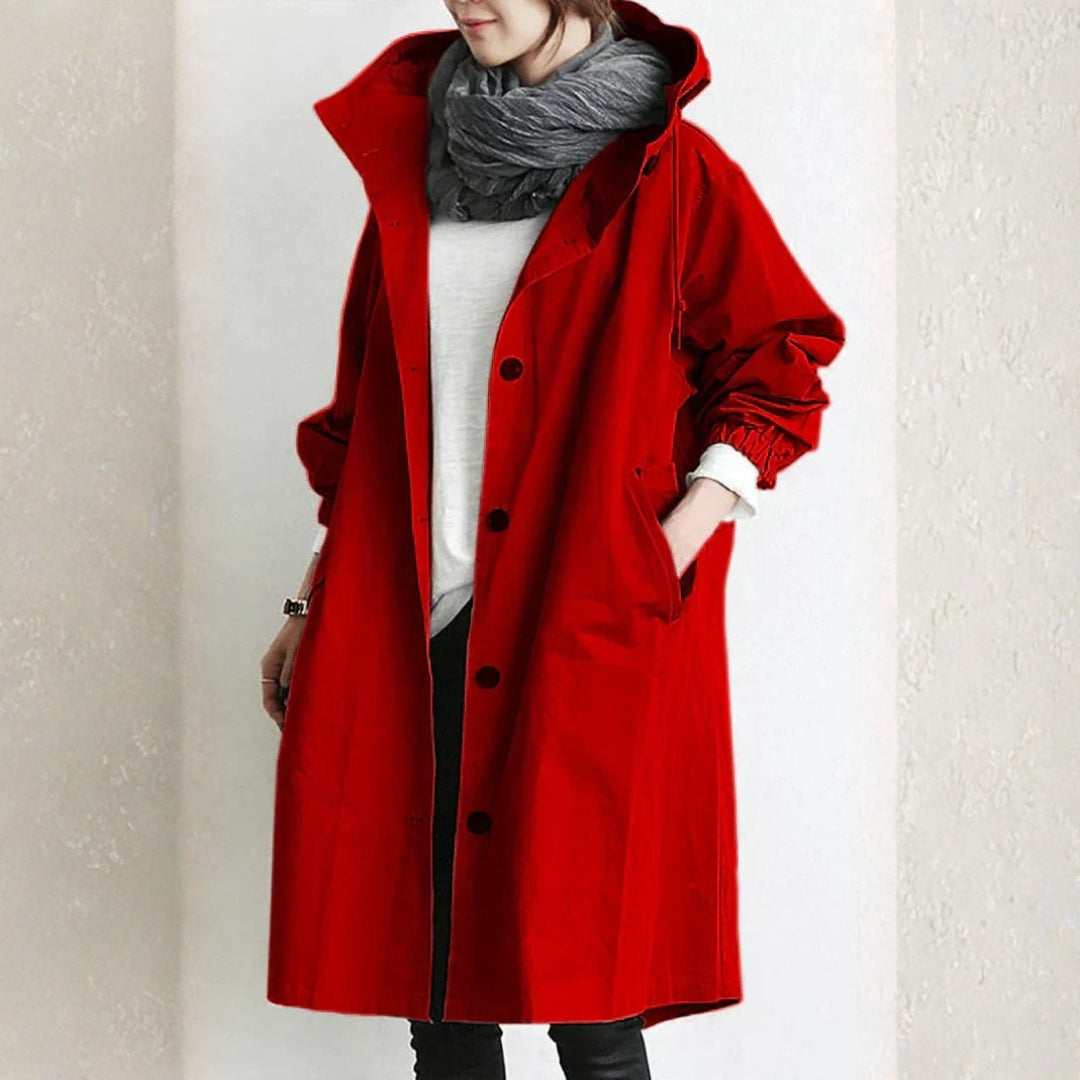 Women's Longline Button-Up Street Style Coat