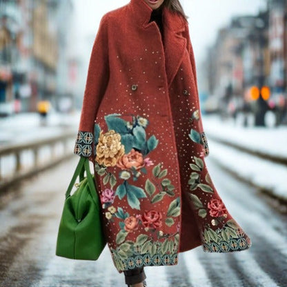 Women's Printed Oversized Longline Coat