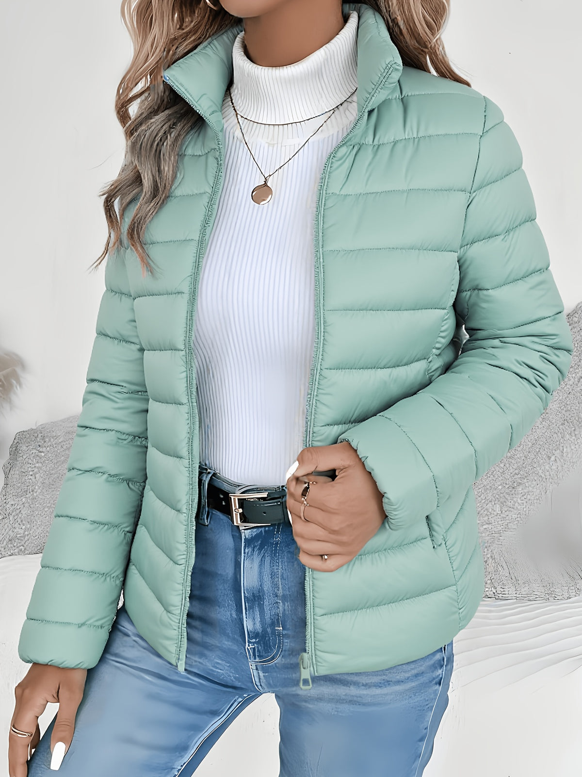 Women's Slim-Fit Quilted Puffer Jacket