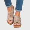 Adjustable Wedge Sandals With Cushioned Insole