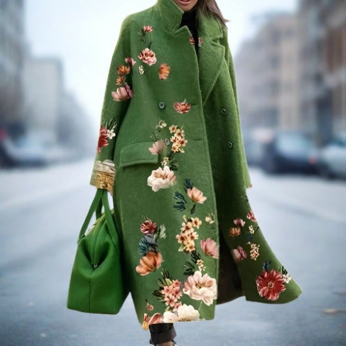Women's Printed Oversized Longline Coat