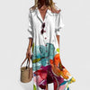 Elegant Boho Dress With Bold Print