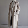 Women's Double Breasted Longline Wool Blend Coat