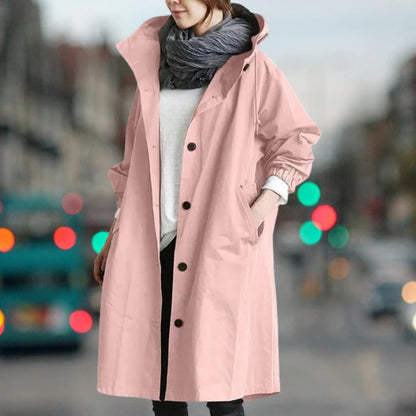 Women's Longline Button-Up Street Style Coat