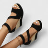 Wedge Sandals With Elastic Straps